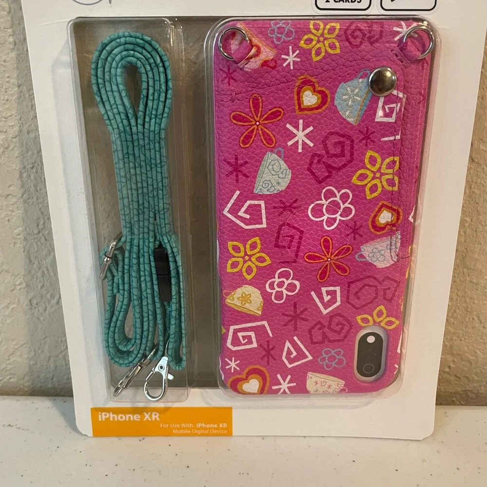 NWT Disney iPhone XR Case with adjustable strap.